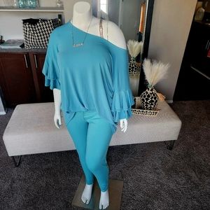 Ruffle Sleeve Off The Shoulder Top